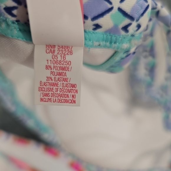 Victoria's Secret (2) Pink and Blue Bikini Tops with Adjustable Straps - Picture 5 of 6